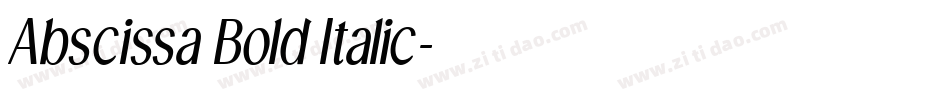 Abscissa Bold Italic字体转换